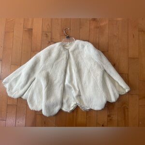 Elegant Vintage Retro Fur Cape Shaw Jacket S/M